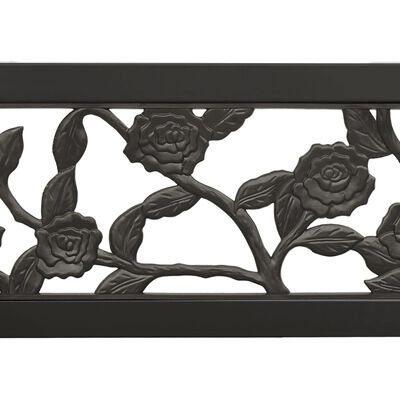 vidaXL Twin Garden Bench 246 cm Black Steel