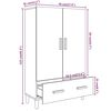 vidaXL Highboard Brown Oak 70x31x115 cm Engineered Wood