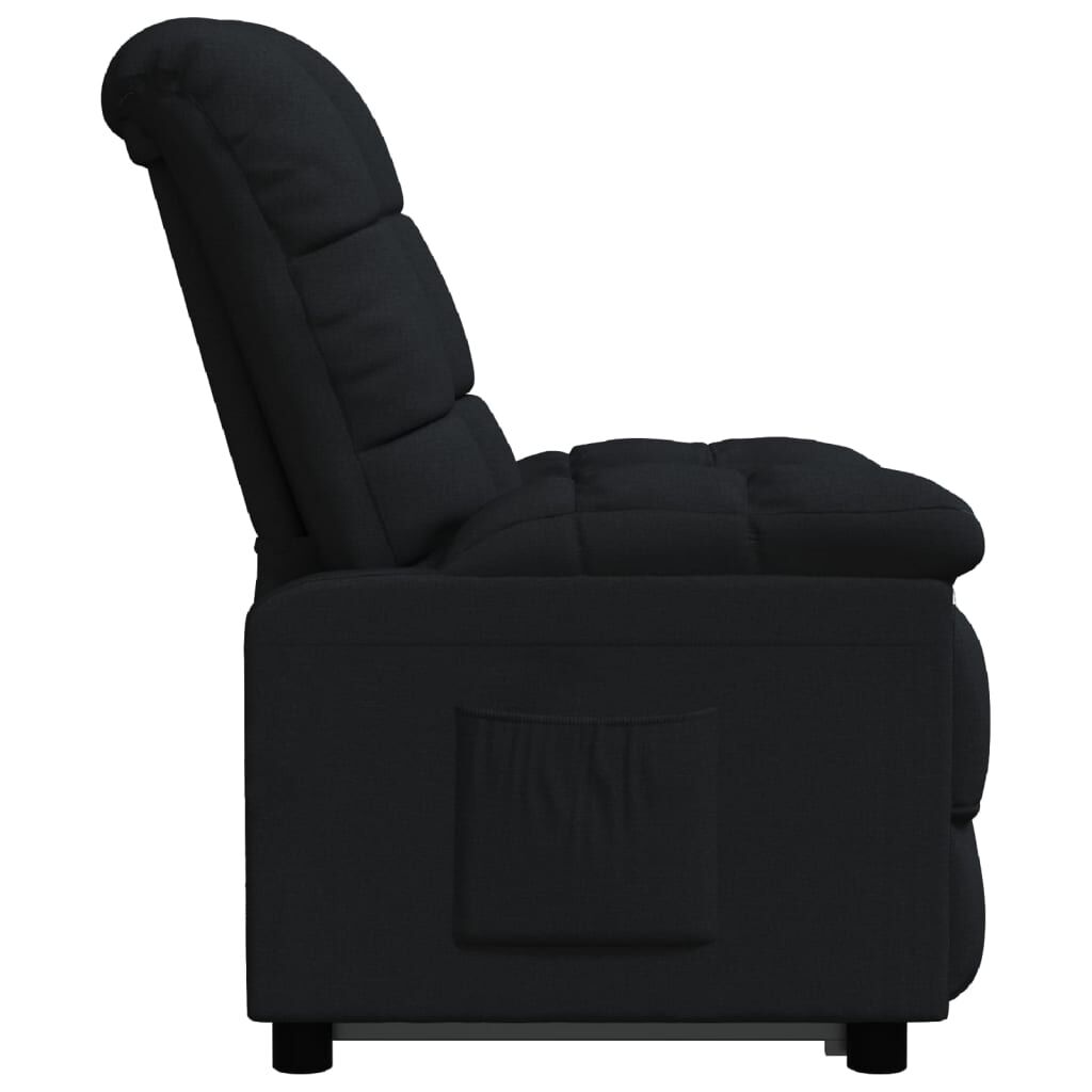 vidaXL Recliner Chair Black Fabric
