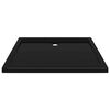 vidaXL Rectangular ABS Shower Base Tray Black 80x100 cm