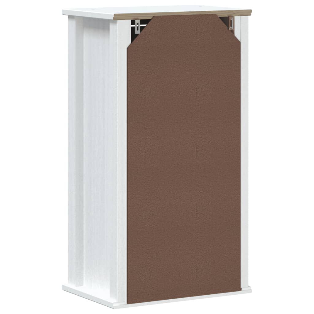 vidaXL Bathroom Wall Cabinet BERG White 40x27x71.5 cm Solid Wood Pine