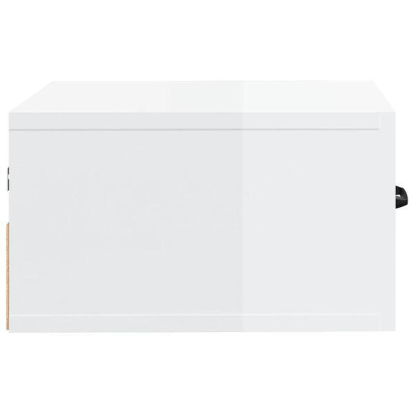 vidaXL Wall-mounted Bedside Cabinets 2 pcs High Gloss White 35x35x20 cm