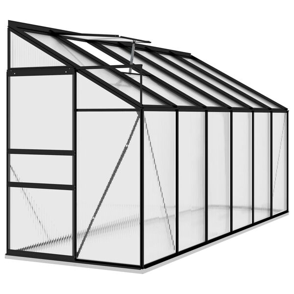 vidaXL Greenhouse Anthracite Aluminium 7.77 m&sup3;