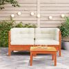 vidaXL Garden Sofa Corner with Cushions 2 pcs Wax Brown Solid Wood Pine