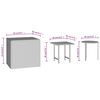 vidaXL Side Tables 3 pcs Brown Poly Rattan