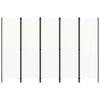 vidaXL 5-Panel Room Divider White 250x180 cm