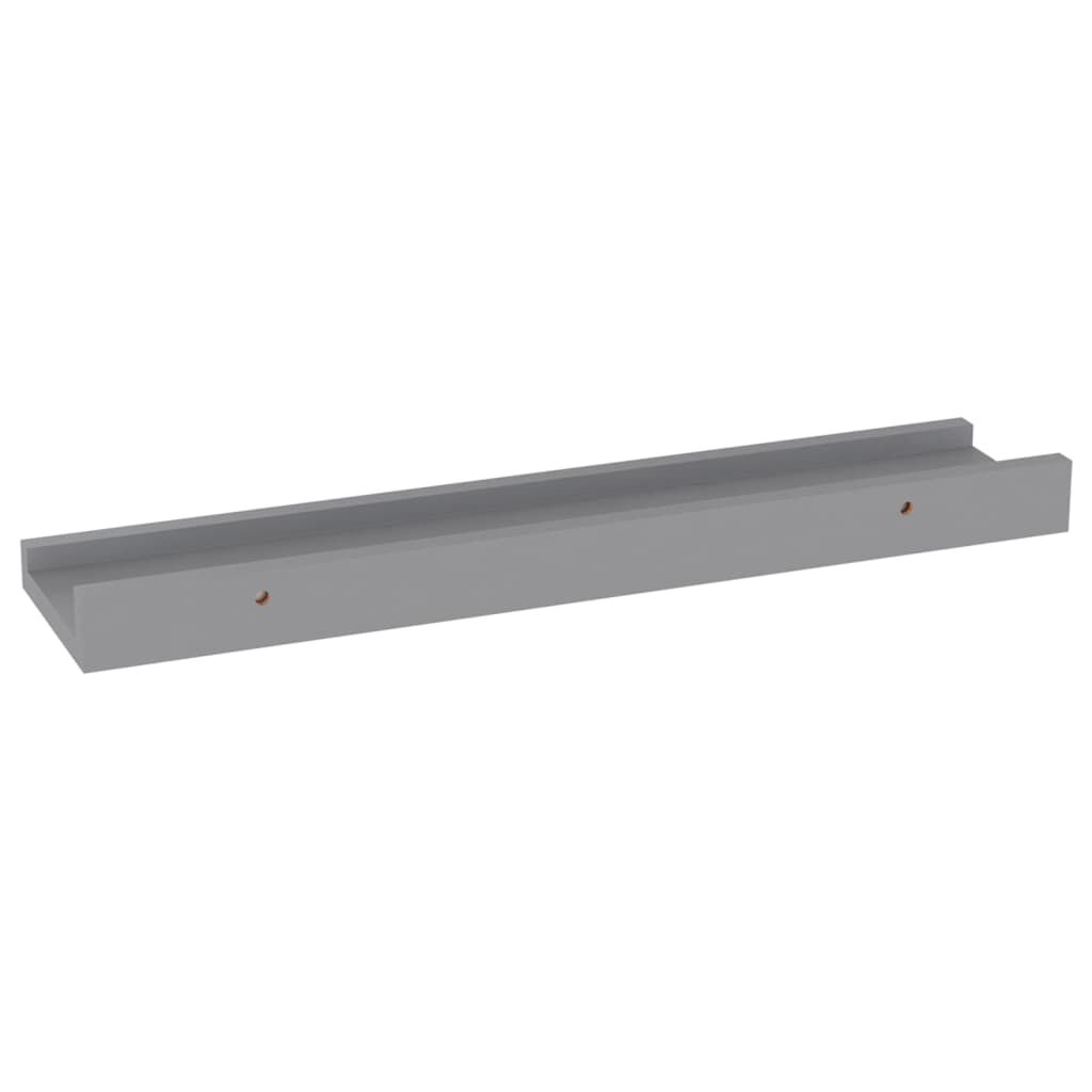 vidaXL Wall Shelves 4 pcs Grey 40x9x3 cm