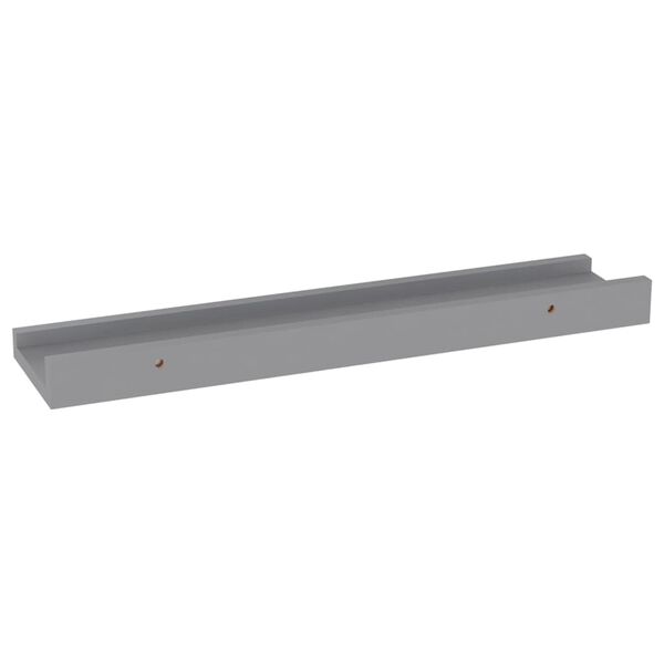 vidaXL Wall Shelves 4 pcs Grey 40x9x3 cm