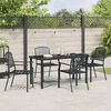 vidaXL Garden Dining Set 5 pcs Anthracite Powder-Coated Steel