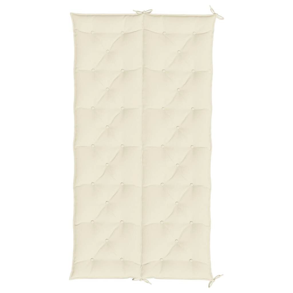 vidaXL Garden Bench Cushion Cream White 200x(50+50)x7cm Oxford Fabric