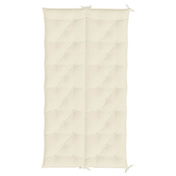 vidaXL Garden Bench Cushion Cream White 200x(50+50)x7cm Oxford Fabric