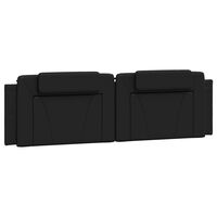 vidaXL Headboard Cushion Black 183 cm Faux Leather