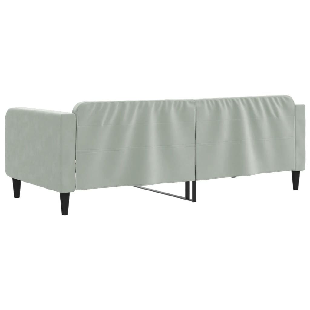 vidaXL Day Bed without Mattress Light Grey 100x190 cm Velvet