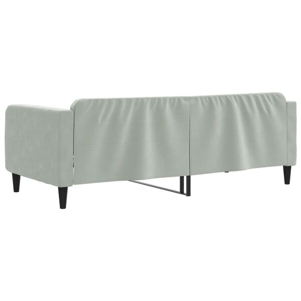 vidaXL Day Bed without Mattress Light Grey 100x190 cm Velvet