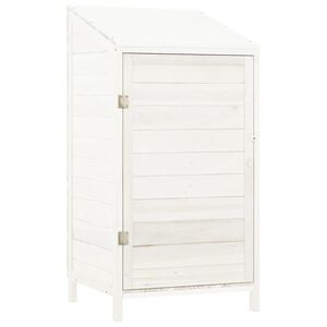 vidaXL Garden Shed White 55x52x112 cm Solid Wood Fir
