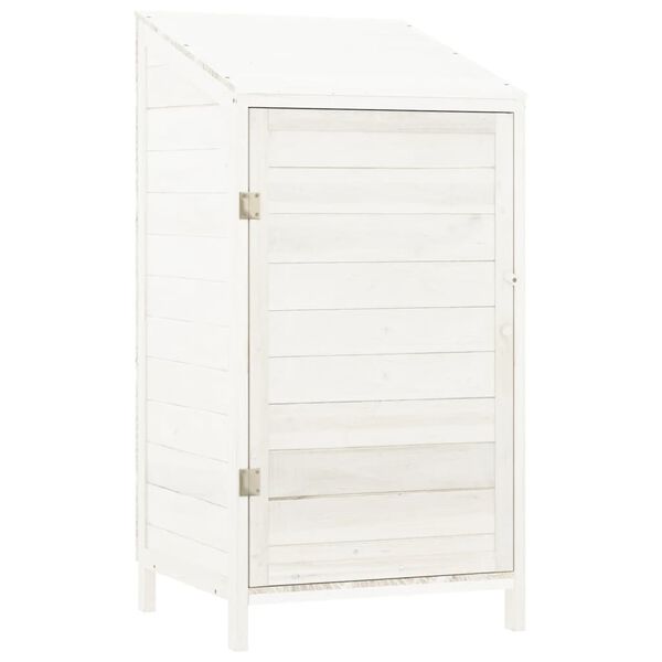 vidaXL Garden Shed White 55x52x112 cm Solid Wood Fir