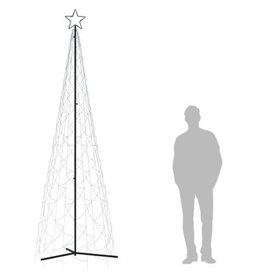 vidaXL Christmas Cone Tree Blue 500 LEDs 100x300 cm