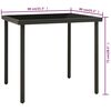 vidaXL Outdoor Dining Table Anthracite 80x80x72 cm Glass and Steel