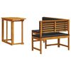vidaXL Garden Bench Set 2 pcs Brown Solid Acacia Wood