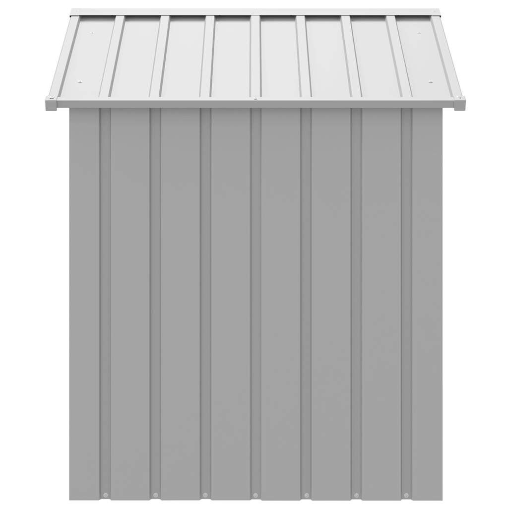 vidaXL Dog House with Roof Light Grey 117x103x123 cm Galvanised Steel
