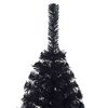 vidaXL Artificial Half Christmas Tree with Stand Black 150 cm PVC