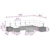 vidaXL Garden Sofa Set with Cushion 9 pcs Black Poly rattan
