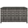 vidaXL Square Garden Coffee Table Grey 50x50x30 cm Poly Rattan