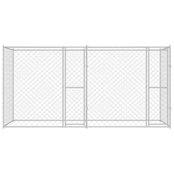 vidaXL Dog Cage Silver 400 x 200 x 200 cm Galvanised Steel