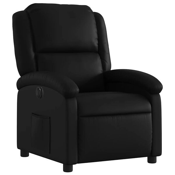vidaXL Electric Recliner Chair Black Faux Leather