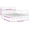 vidaXL Metal Bed Frame without Mattress with Footboard Black 150x200cm