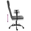 vidaXL Office Chair Grey Mesh Fabric and Faux Leather