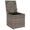 vidaXL Cushion Box with Storage Grey 50 x 50 x 50 cm Poly Rattan