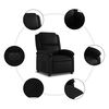 vidaXL Electric Recliner Chair Black Faux Leather
