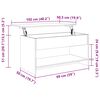 vidaXL Coffee Table Grey Sonoma 102x50x52.5 cm Engineered Wood
