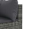 vidaXL 8 Piece Garden Lounge Set with Cushions Grey Poly Rattan