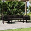 vidaXL 6 Piece Garden Lounge Set with Cushions Aluminium Anthracite
