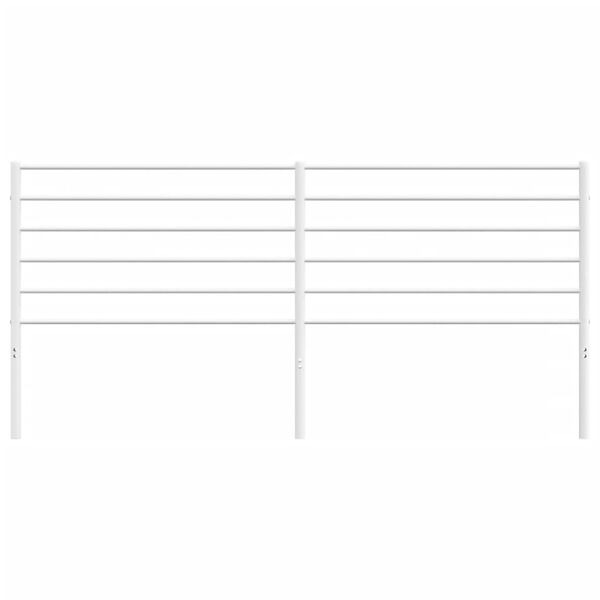 vidaXL Metal Headboard White 180 cm
