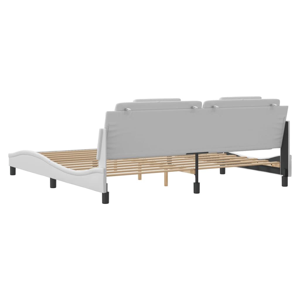 vidaXL Bed Frame "Viana" without Mattress White 193x203 cm Faux Leather