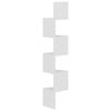 vidaXL Wall Corner Shelf White 19x19x123 cm Engineered Wood