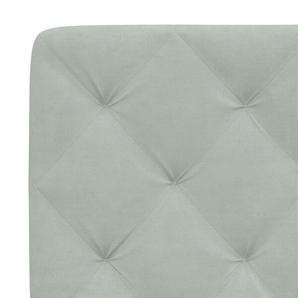 vidaXL Headboard Cushion Light Grey 137 cm Velvet