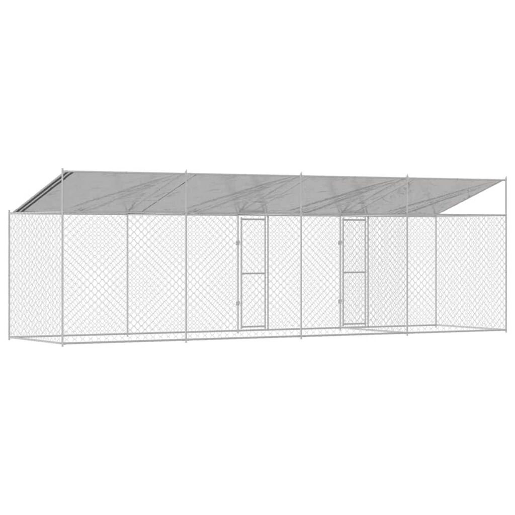 Dog Cage Silver 800 x 200 x 256 cm Galvanised Steel