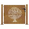 vidaXL Garden Gate 105x105 cm Corten Steel Tree Design
