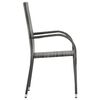 vidaXL 3 Piece Garden Dining Set Grey and Black