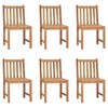 vidaXL Garden Chairs 6 pcs with Cushions Solid Teak Wood