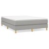 vidaXL Box Spring Bed Frame Light Grey Full Fabric (US Only)