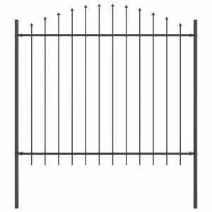 vidaXL Garden Fence Grey 170 x 165 cm Powder-Coated Steel