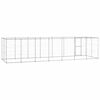 vidaXL Outdoor Dog Kennel Galvanised Steel with Roof 16.94 m²