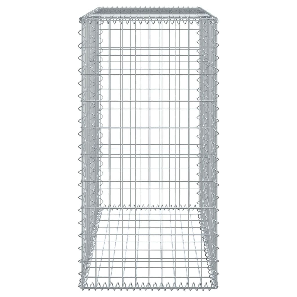 vidaXL Gabion Basket with Cover 100x50x100 cm Galvanised Iron