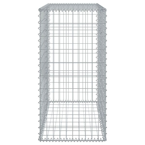 vidaXL Gabion Basket with Cover 100x50x100 cm Galvanised Iron