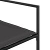 vidaXL Garden Chairs with Cushions 4 pcs Black Steel and Textilene